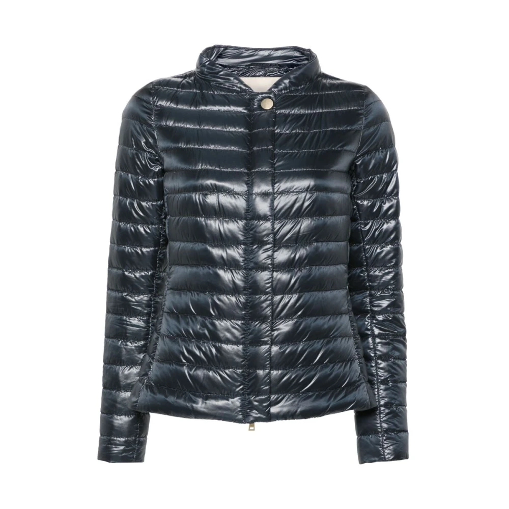 Herno Women's Blue Winter Jackets, Xs, Navy Quilted Padded Jacket