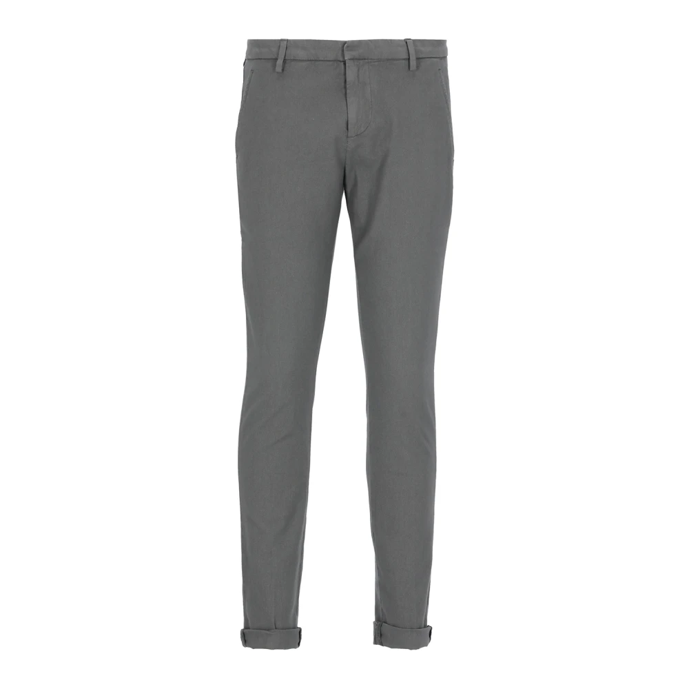 Dondup Grijze Katoenen Broek met Riemlussen Gray Heren