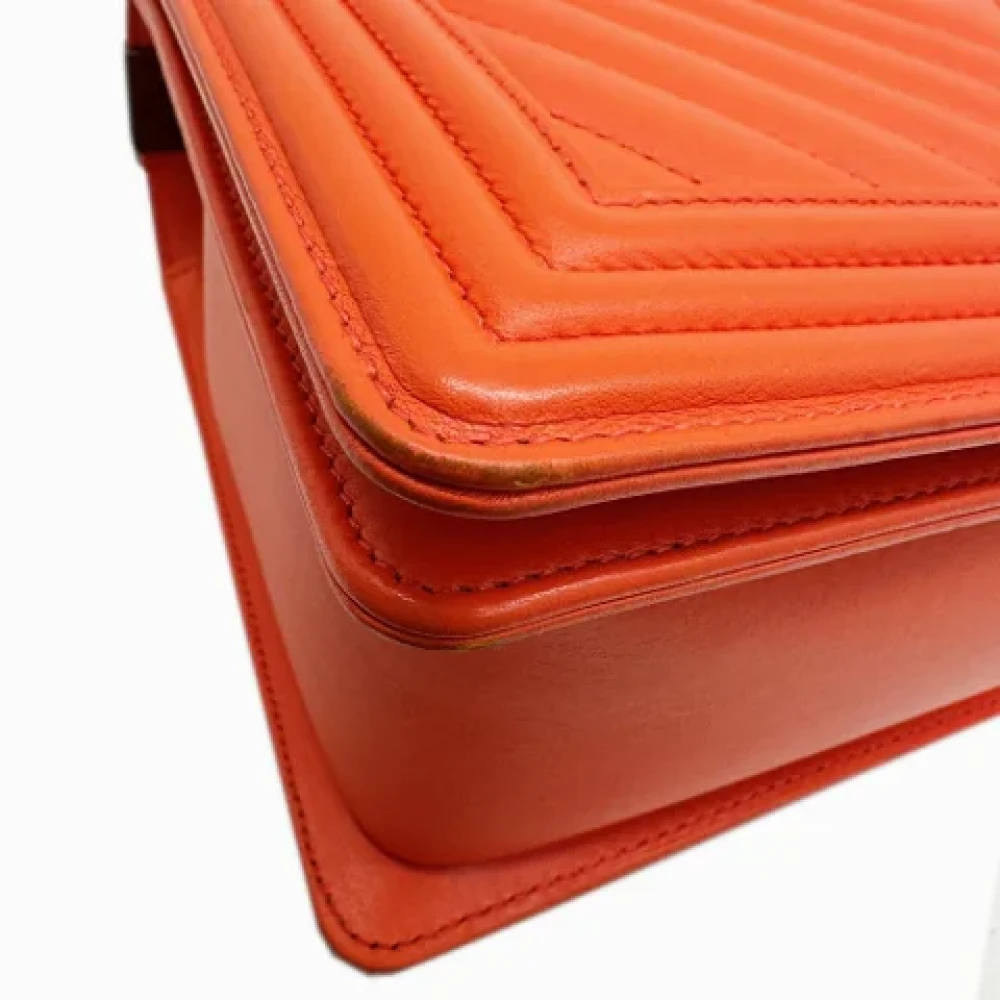 Chanel Vintage Pre-owned Leather chanel-bags Orange Dames