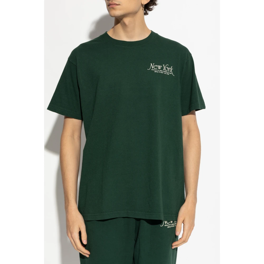 Sporty & Rich T-shirt uit de New York collectie Green Unisex