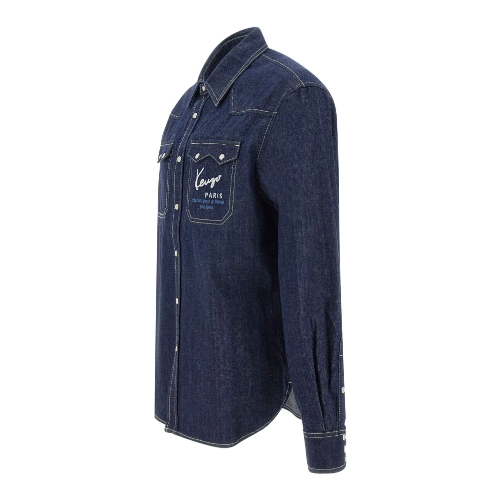Kenzo Paris Heren Overhemden Blue Dames