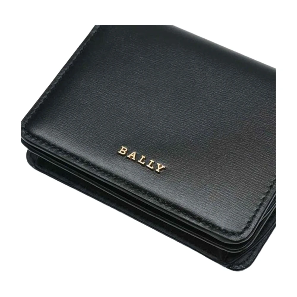 Bally Klassieke Leren Portemonnee Black Dames