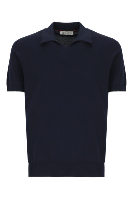 polo-en-coton-bleu-pour-homme
