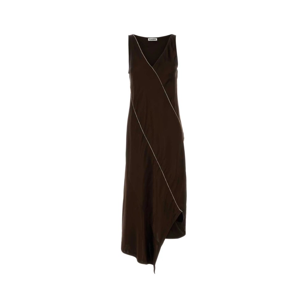Jil Sander Women's Brown Dresses - Midi Dresses - Xs - Dresses