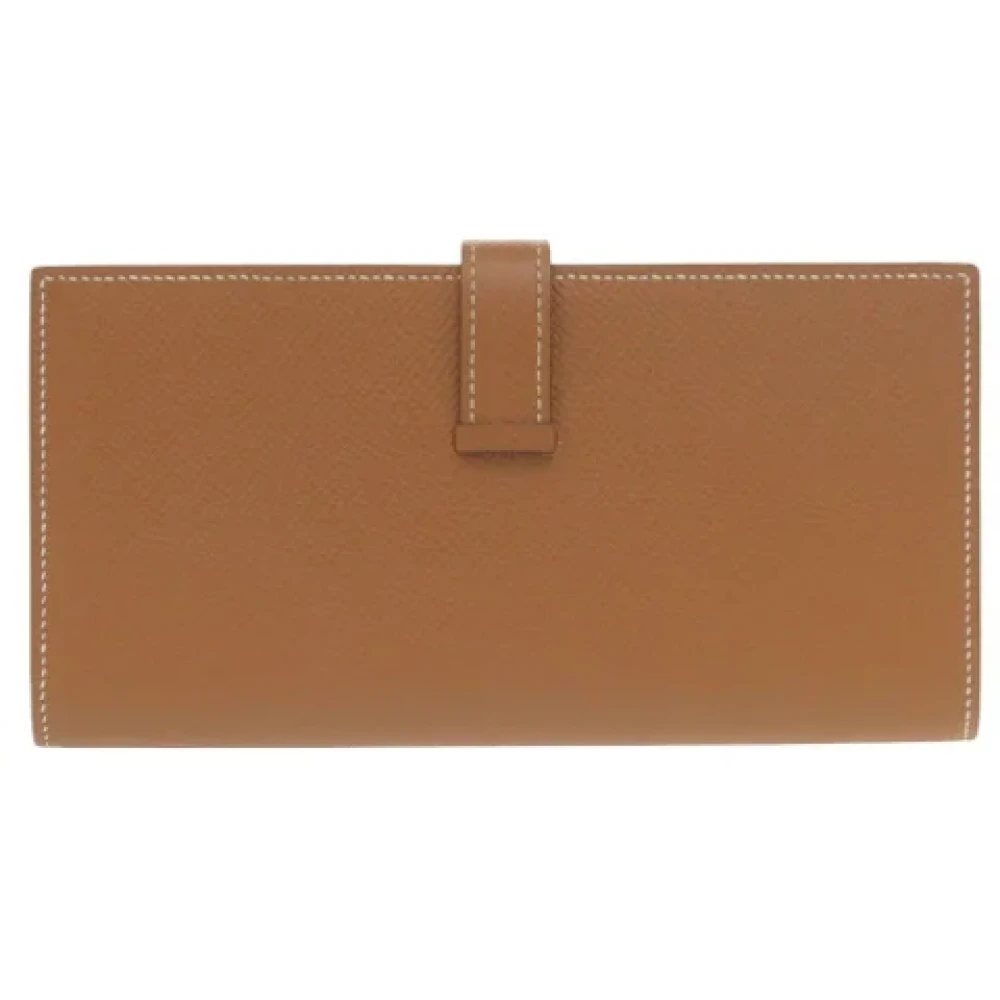 Hermès Vintage Pre-owned Leather wallets Brown Dames