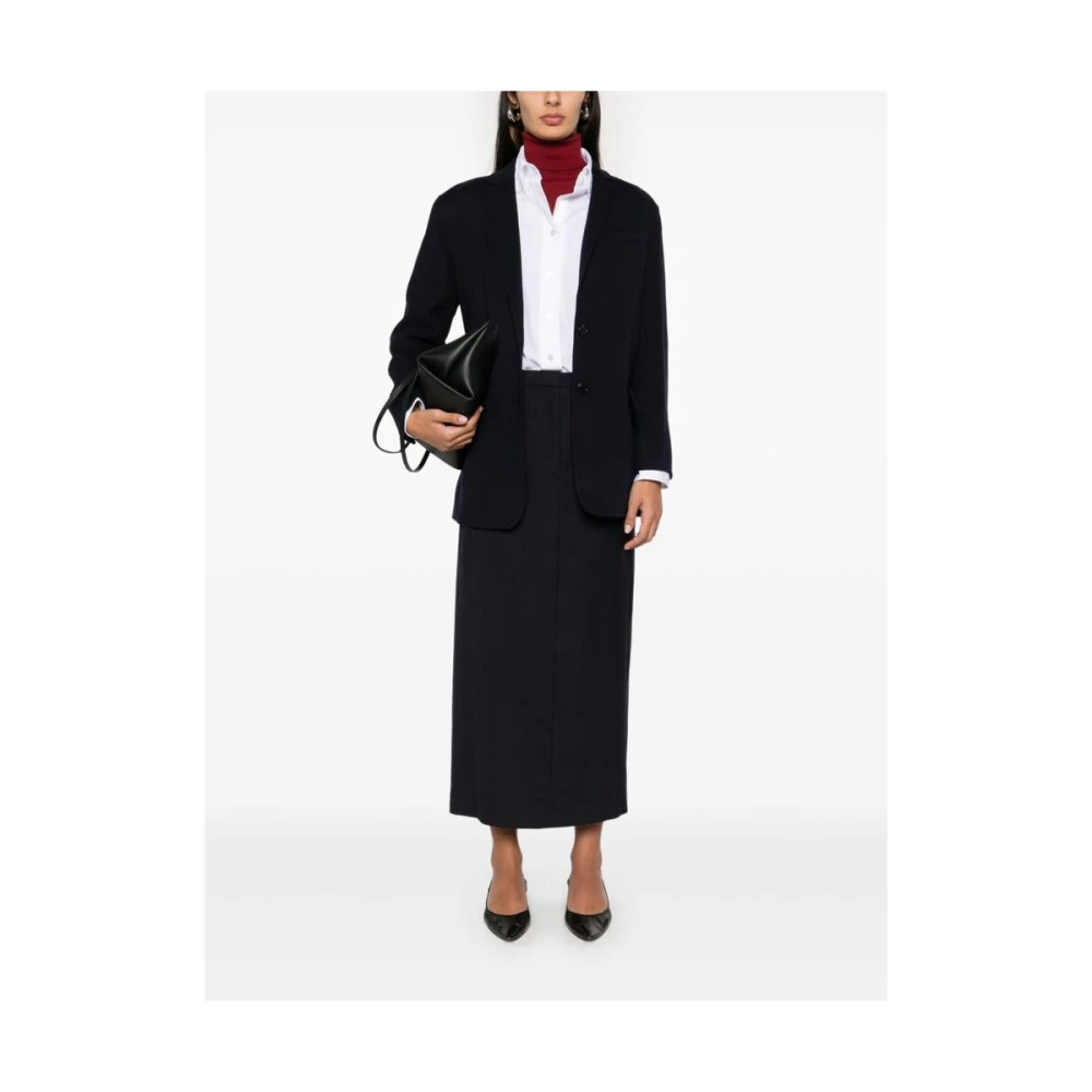 Theory Navy Blauwe Pencil Rok Blue Dames