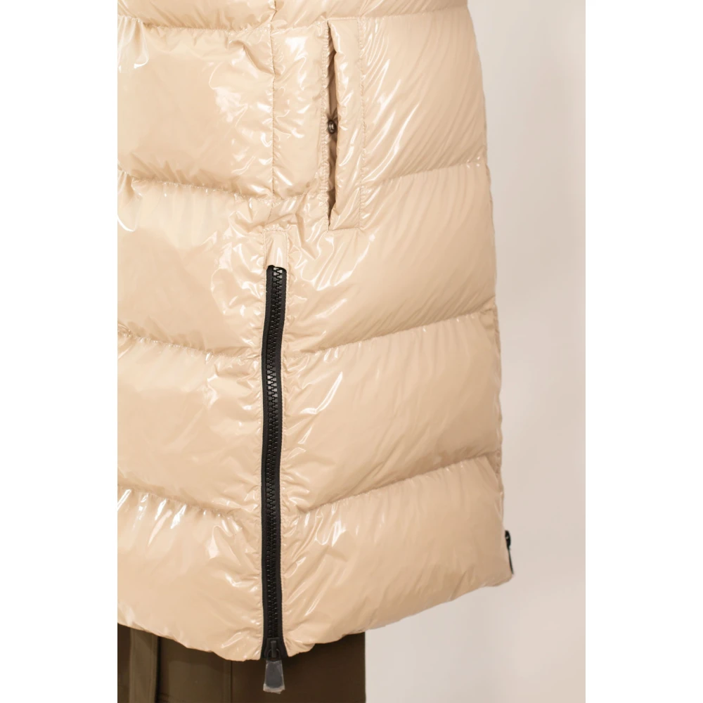 pinko Graffetta Hooded Puffer Vest in Stijl Beige Dames
