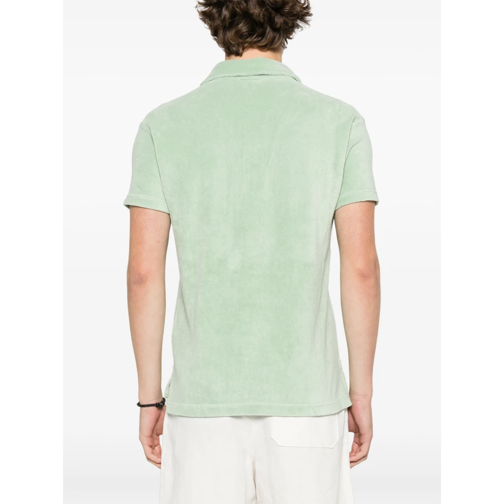 Tom Ford Katoenen poloshirt met Towelling Design Green Heren