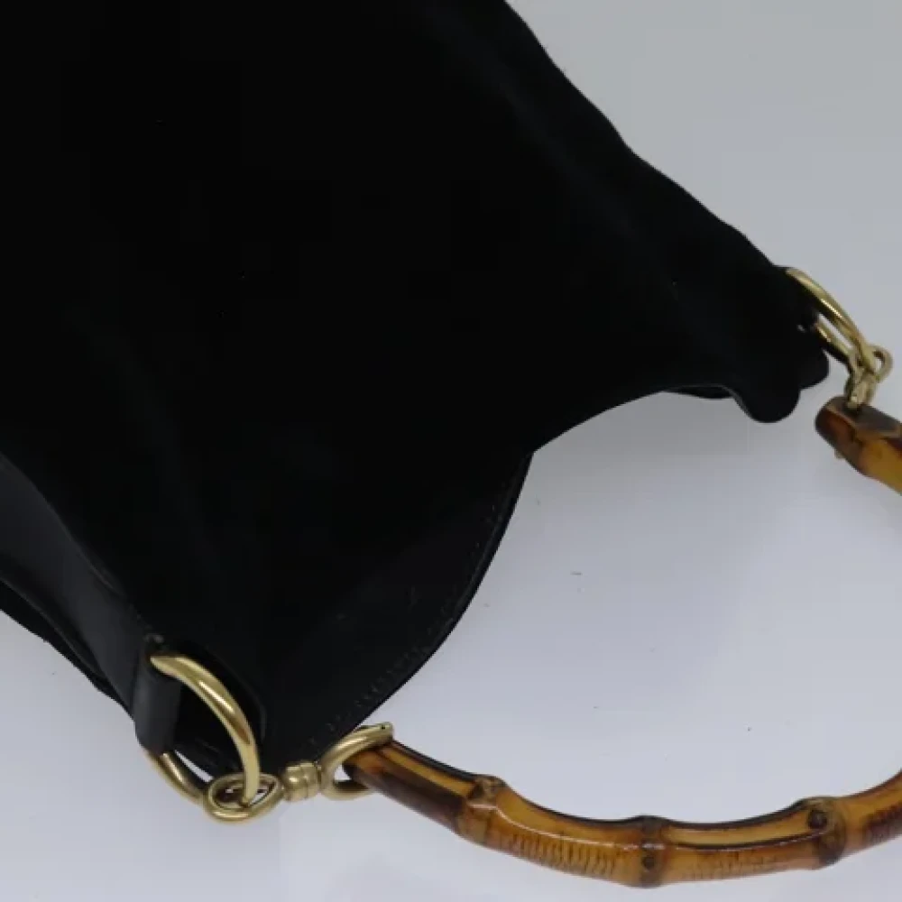 Gucci Vintage Pre-owned Suede handbags Black Dames