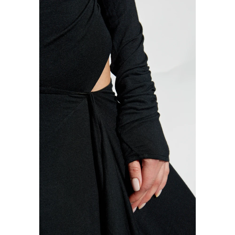 The Attico Gedrapeerde jurk Black Dames