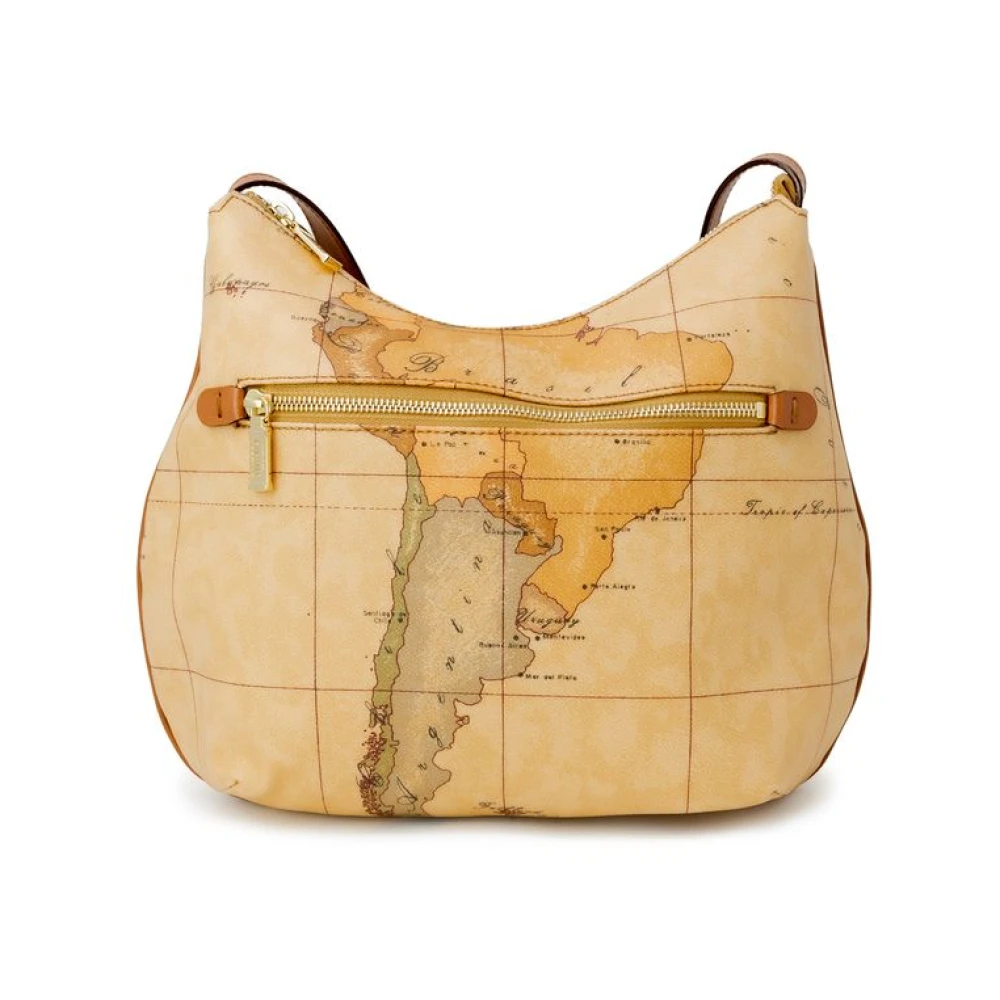 Alviero Martini 1a Classe Beige Katoenen Handtas Herfst Winter Collectie Beige Dames