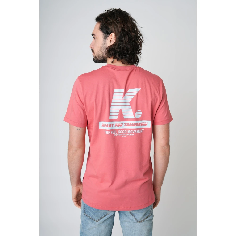 Kultivate Feel Good T-Shirt in Mineraalrood Red Heren