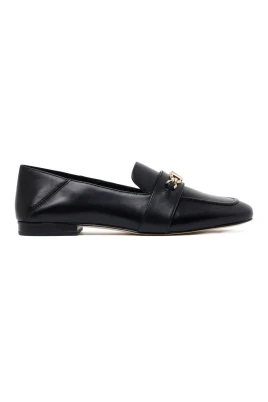 Svart Tiffanie Loafer med Guld Logo