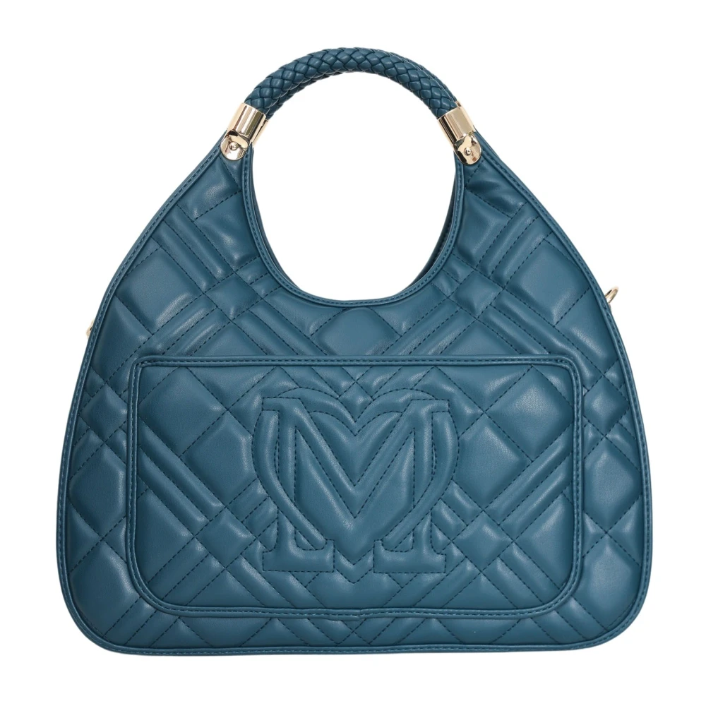 Love Moschino Groene Gewatteerde Handtas met Afneembare Band Green Dames