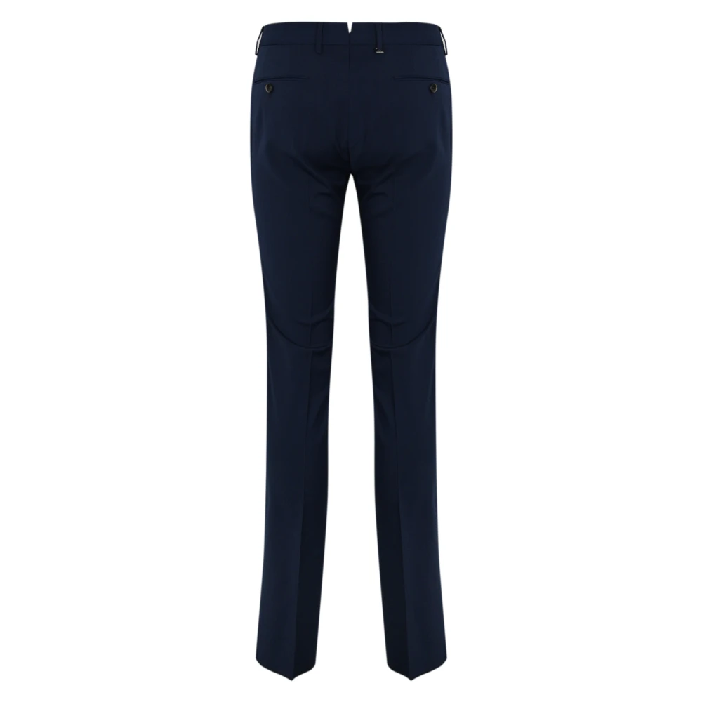 PT Torino Blauwe Slim Fit Wollen Broek Blue Heren