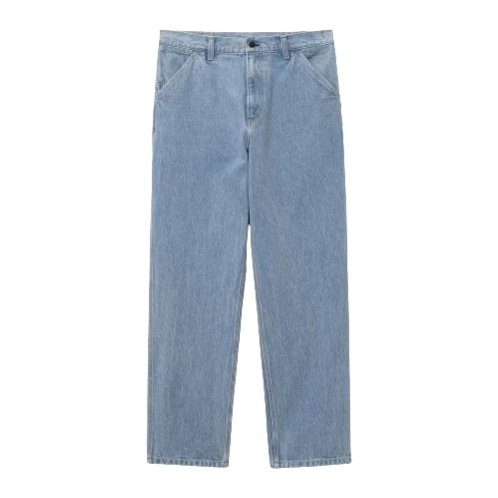 Carhartt WIP Katoenen jeans met enkele knie Blue Heren