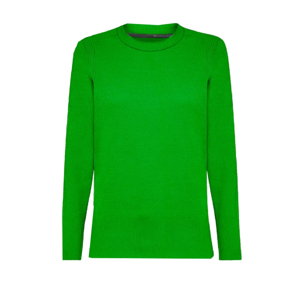 RRD Regular Fit Velvet Sweater Green Dames