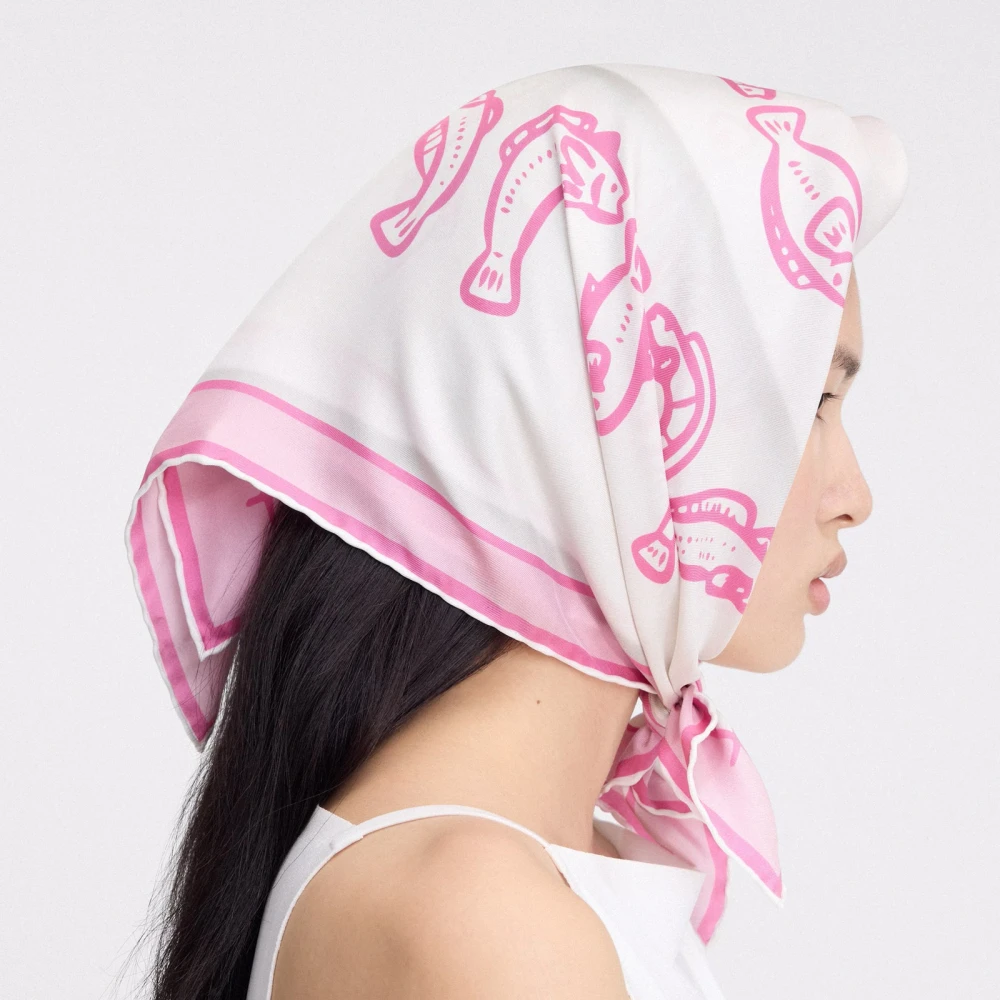 Jacquemus Roze Zijden Bandana Sjaal Pink Dames