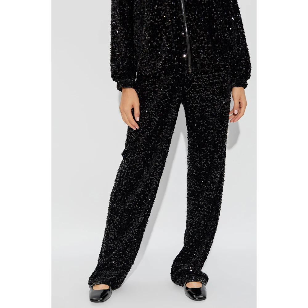 Emporio Armani Wijdvallende paillettenbroek Black Dames