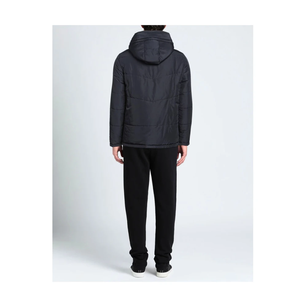 Aquascutum Blauwe Afneembare Hoodiejas met Tartan Patroon Blue Heren
