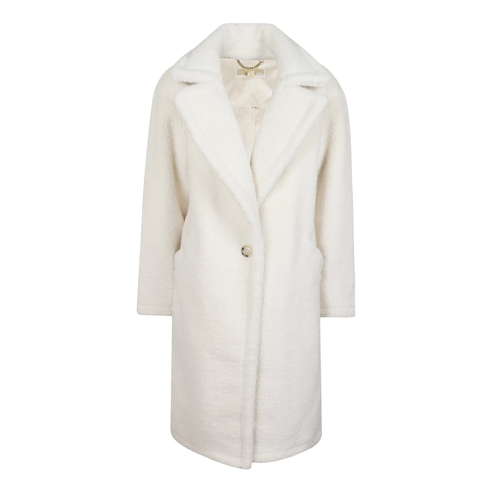 Michael Kors Imitatiebont Bone Jas Knoopsluiting White Dames