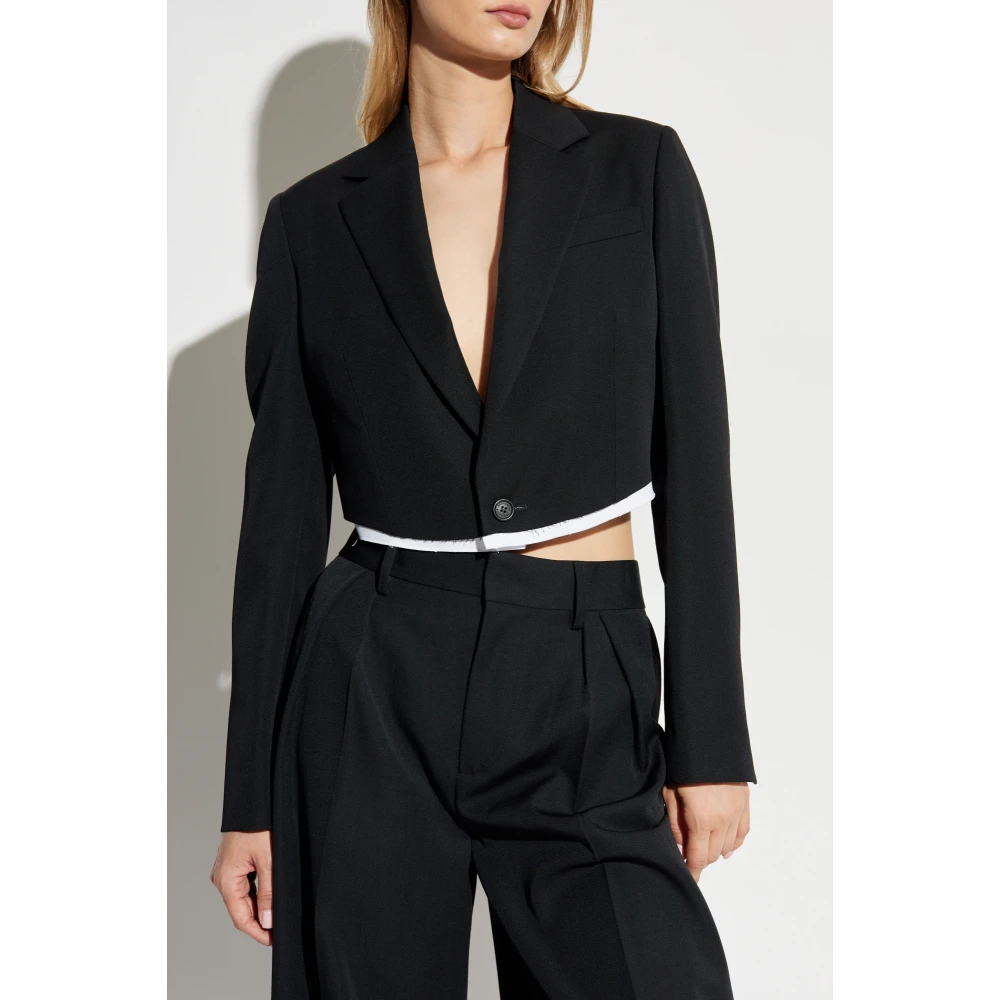 Dsquared2 Blazer met ruwe afwerking Black Dames