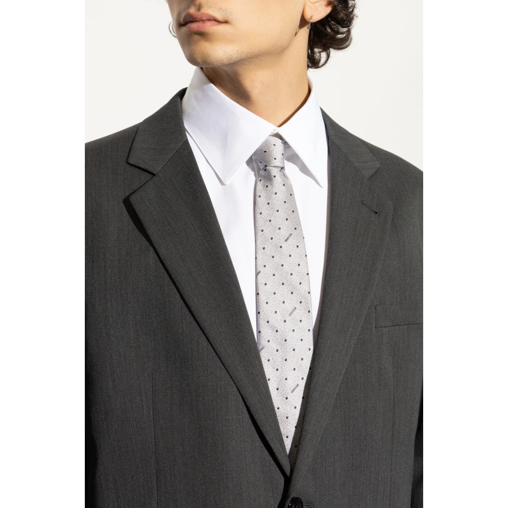 Moschino Stropdas met stippenpatroon Gray Heren
