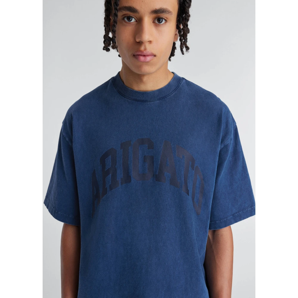 Axel Arigato Link Washed T-Shirt Blue Heren