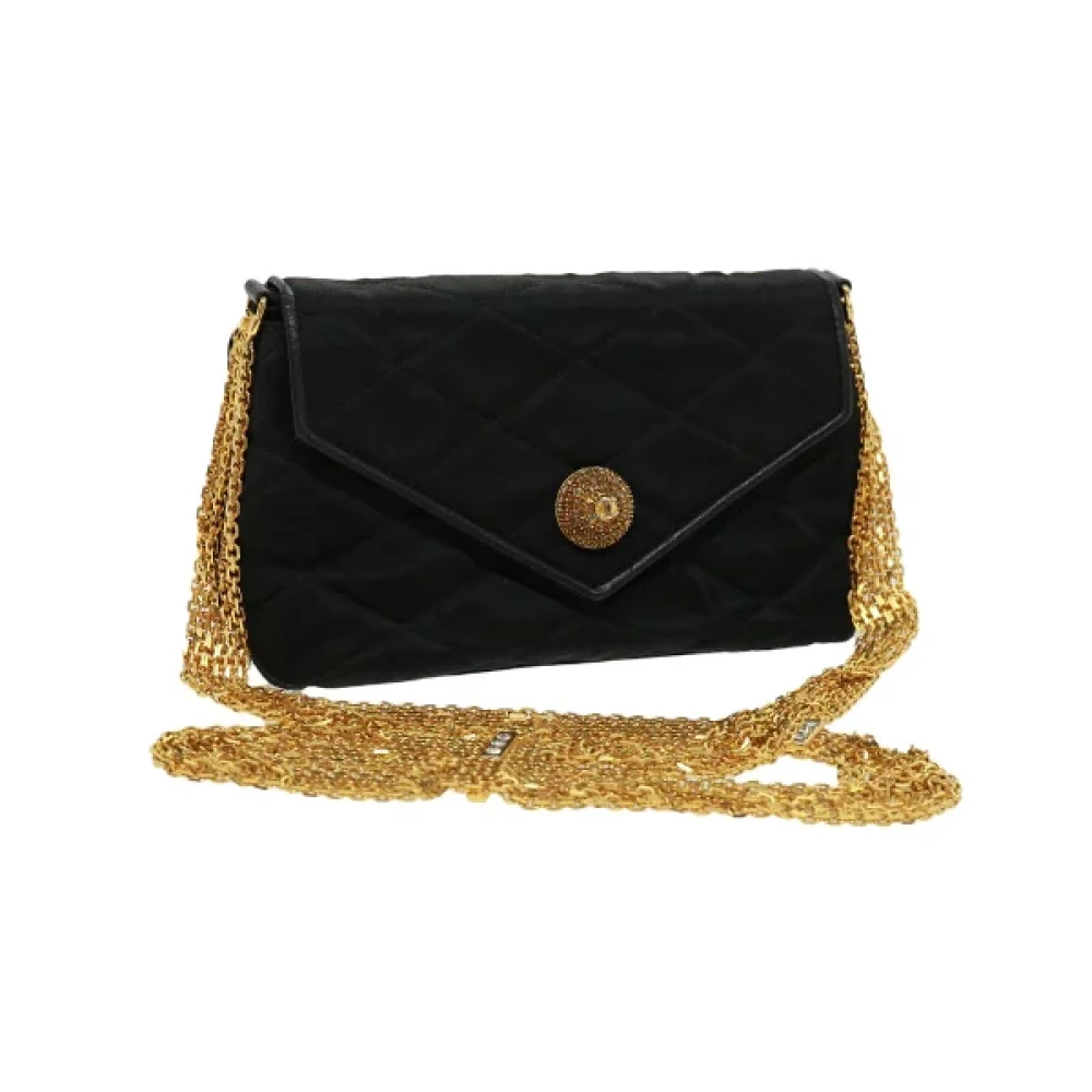 Chanel Vintage Förägad Svart Nylon Handväska av Louis Vuitton Black, Dam