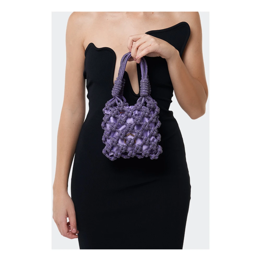 Hibourama Lola Tas met Kristallen Purple Dames