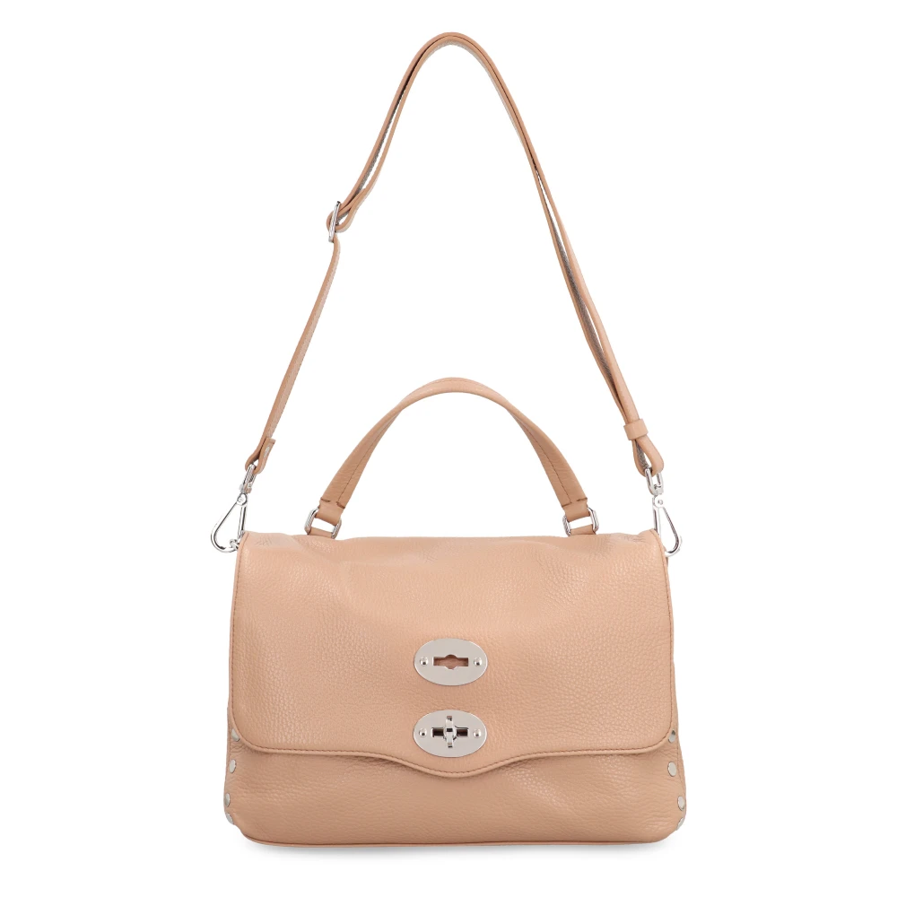 Zanellato Leren handtas met draaislot Brown Dames
