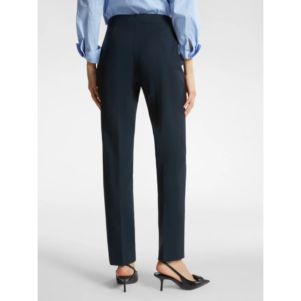 Elena Mirò Slim-Hose in Milano-Rib Blue Dames