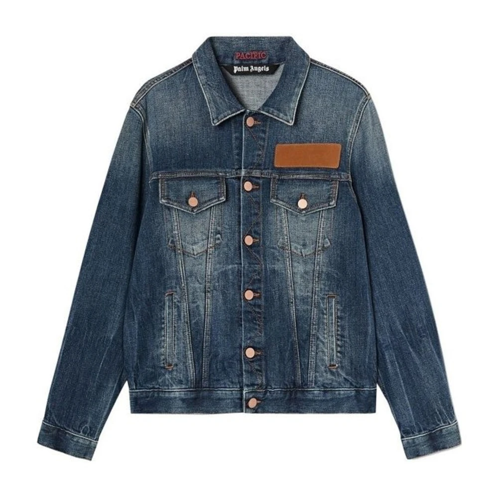 Palm Angels Men's Blue Denim Jacket