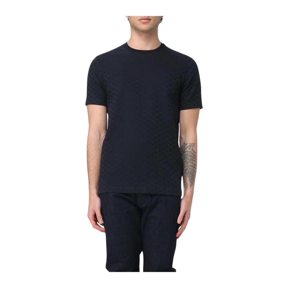 Emporio Armani Men's Blue Eagle Logo T-Shirt