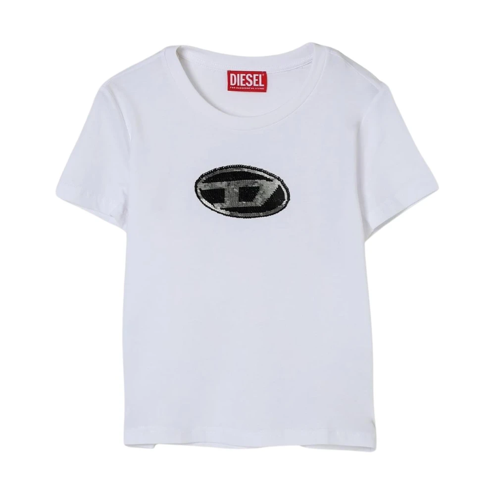 Diesel Men's White Graphic Logo T-Shirt
