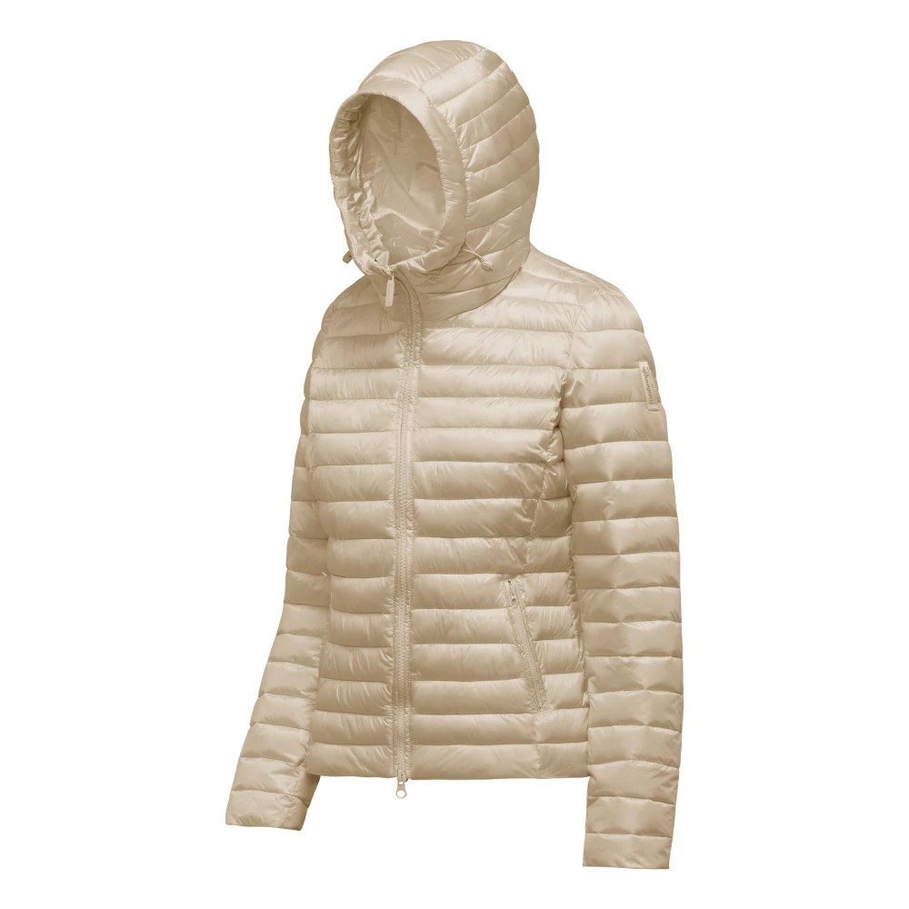 BomBoogie Heldere Nylon Hooded Jacket met Synthetische Vulling Gray Dames