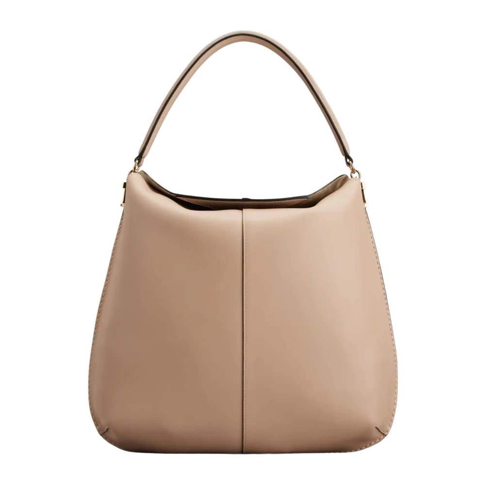 Tod's Women's Beige Large Leather T Case Hobo Bag - Handbags - One Size - Bags