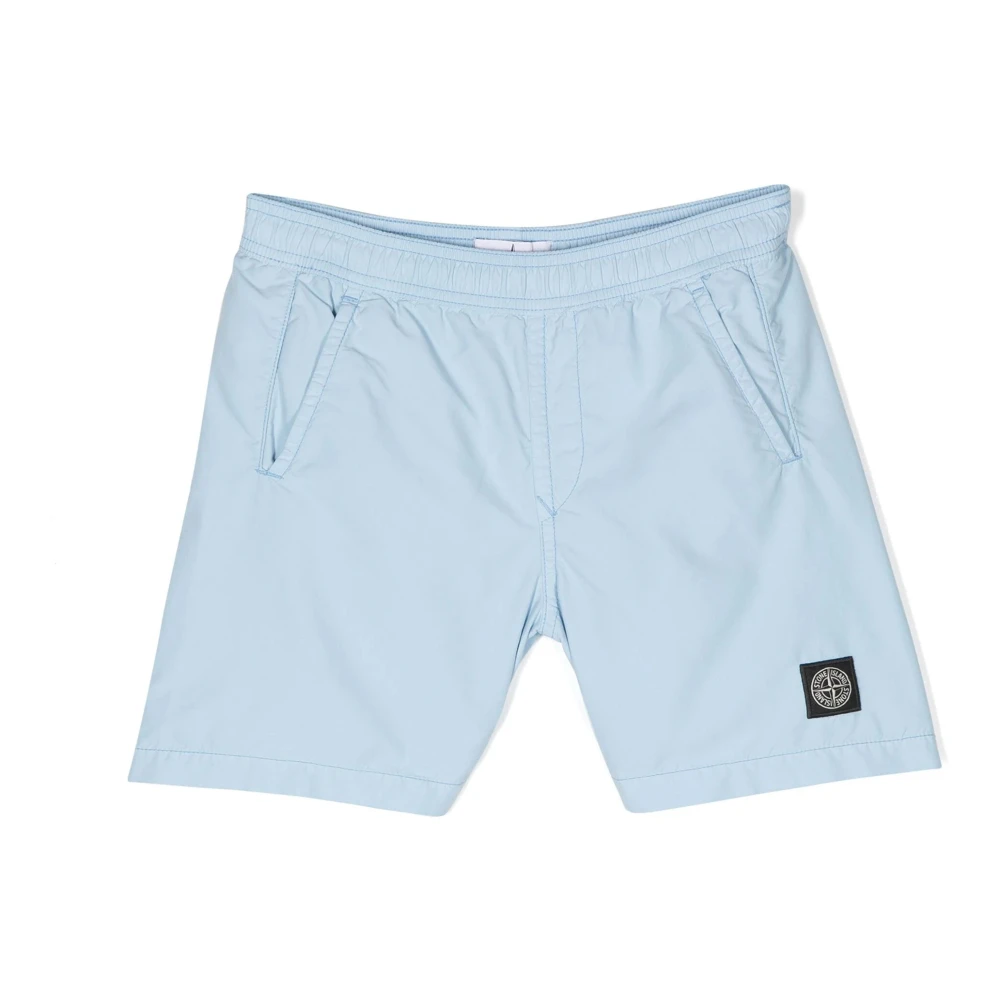 Stone Island Boys Blue Kids Swimming Trunks, 8 Y, Swimming Trunks