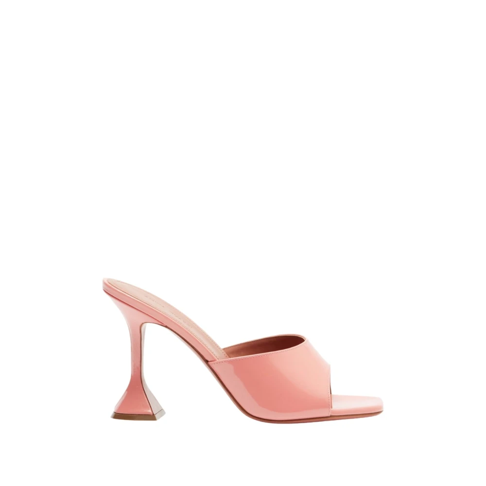 Amina Muaddi Women's Pink Heeled Mules, 4 Uk, Lupita Slipper 95