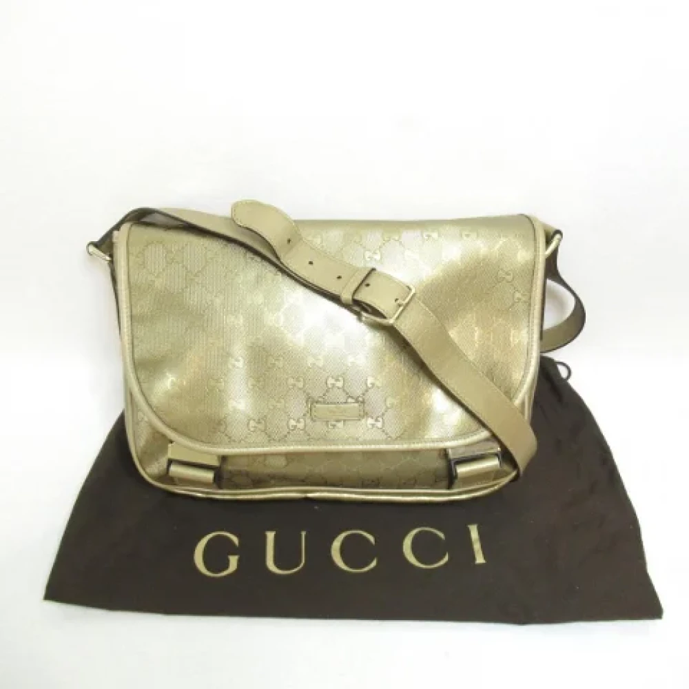 Gucci Vintage Pre-owned Canvas shoulder-bags Yellow Heren