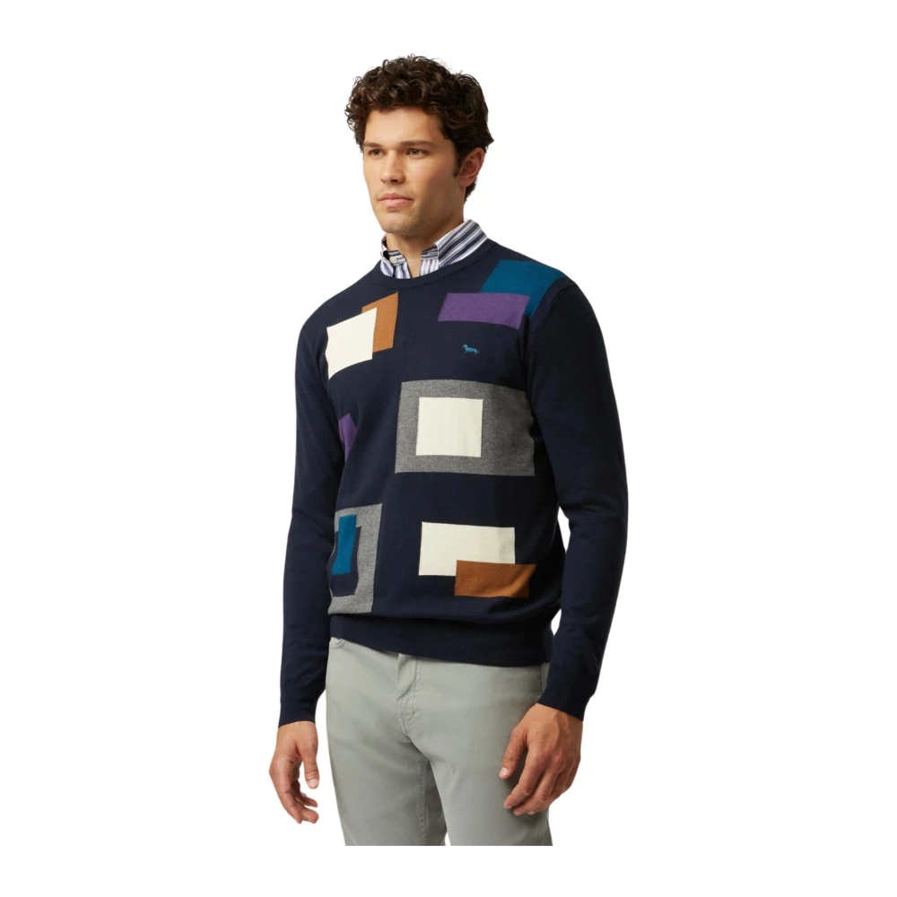 Harmont & Blaine Tijdloze Crew Neck Trui Blue Heren