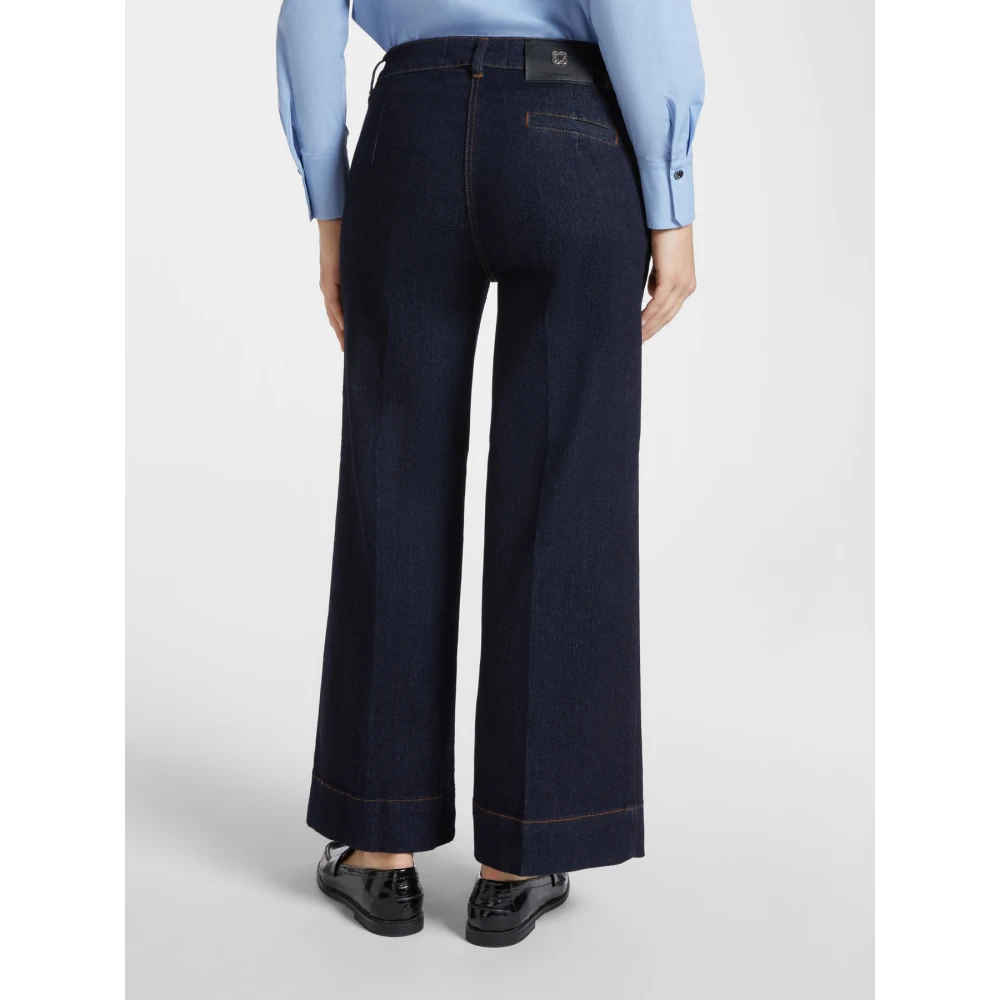 Elena Mirò Cropped Jeans Blue Dames