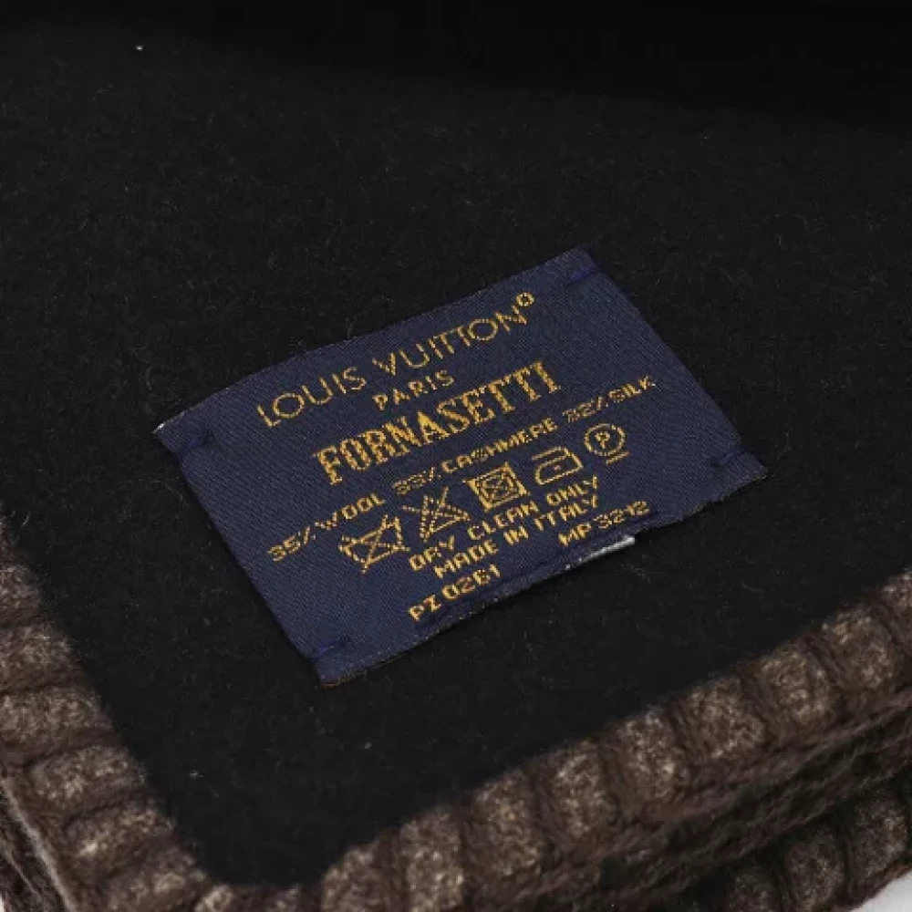 Louis Vuitton Vintage Pre-owned Wool scarves Brown Dames