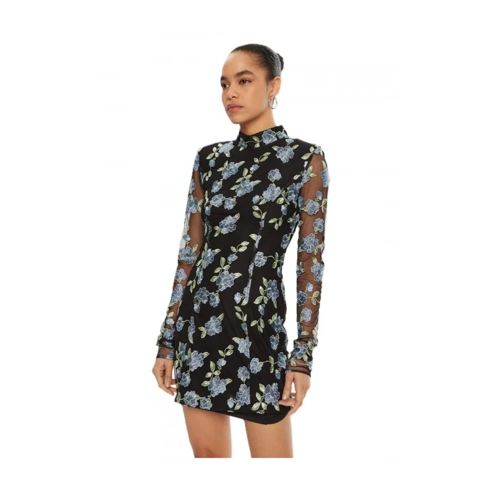 Rotate Birger Christensen Zwarte Jurk met Uitlopende Manchetten Black Dames