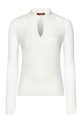 polo-en-soie-et-laine-blanche