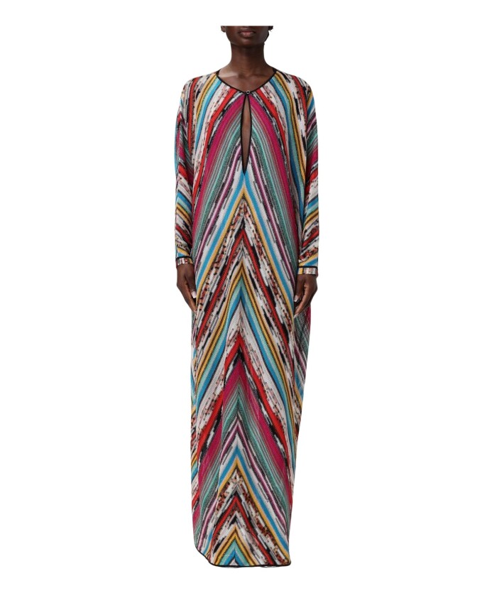 robe-midi-tricotee-rouge-a-motif-chevron