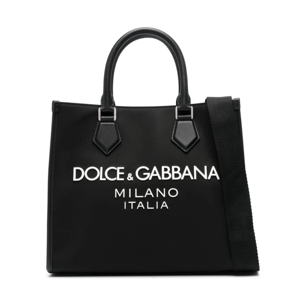 Dolce & Gabbana Men's Black Shopping Bags, One Size, Bags..