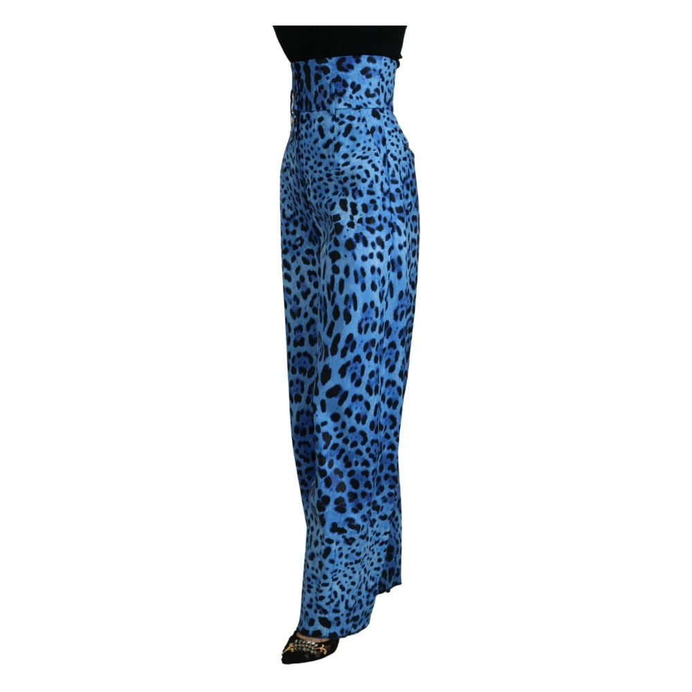 Dolce & Gabbana Wide Trousers Blue Dames
