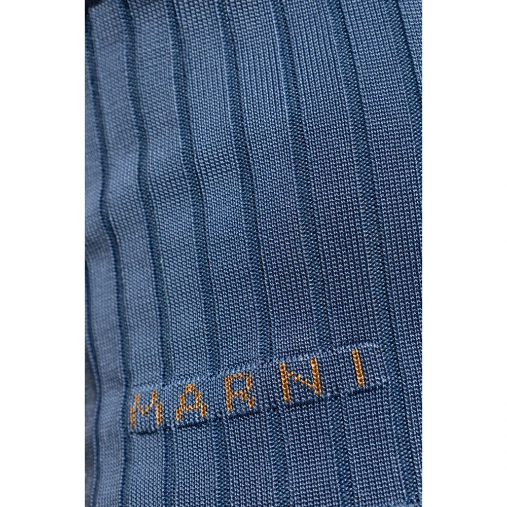 Marni Vest met logo Blue Dames