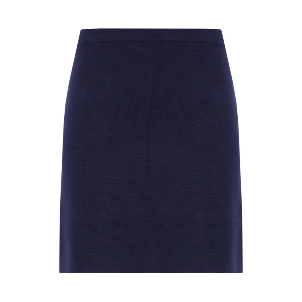 Essentiel Antwerp Donkerblauwe Trapezium Rok met Parelknopen Blue Dames